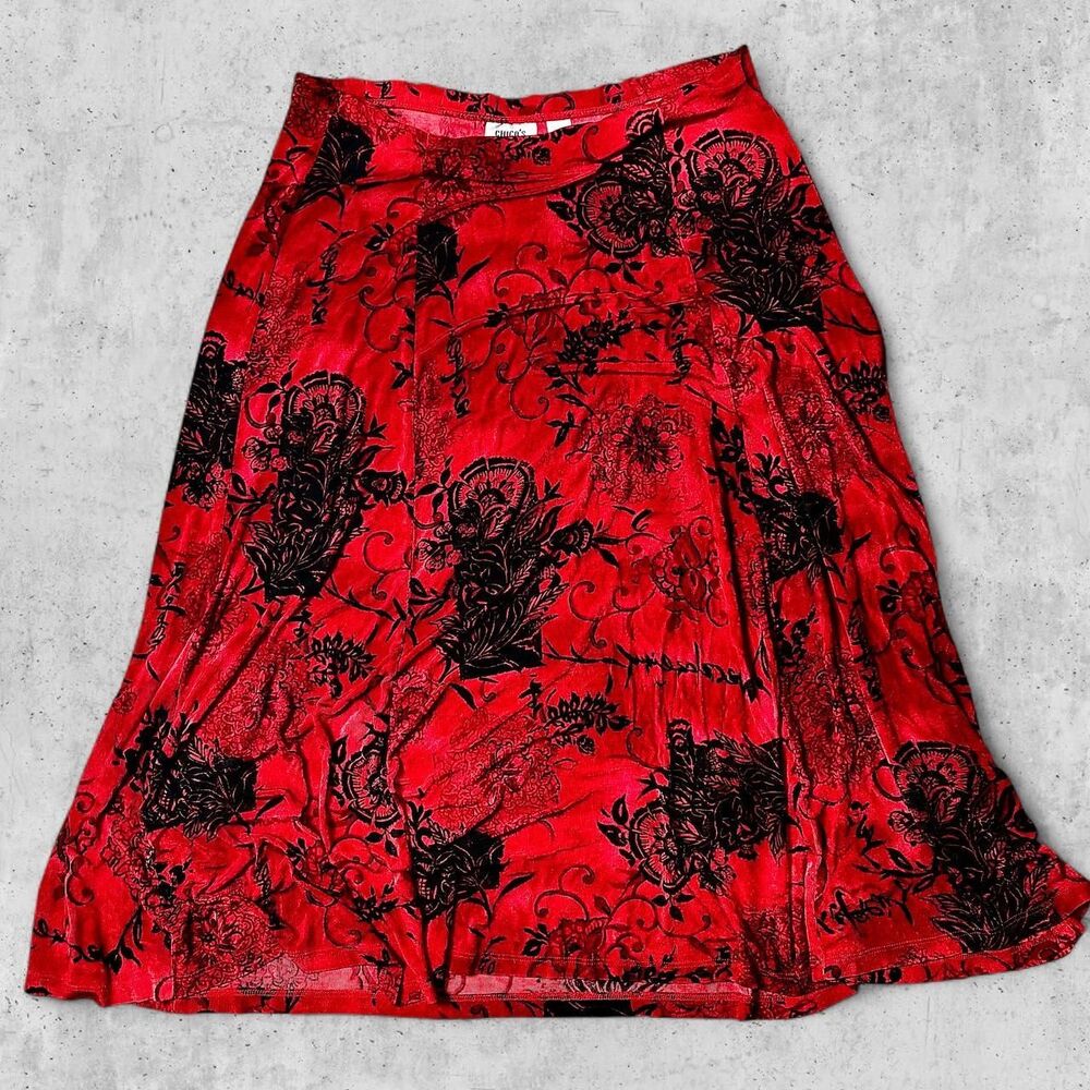 Chico-s Women's Red Skirt
